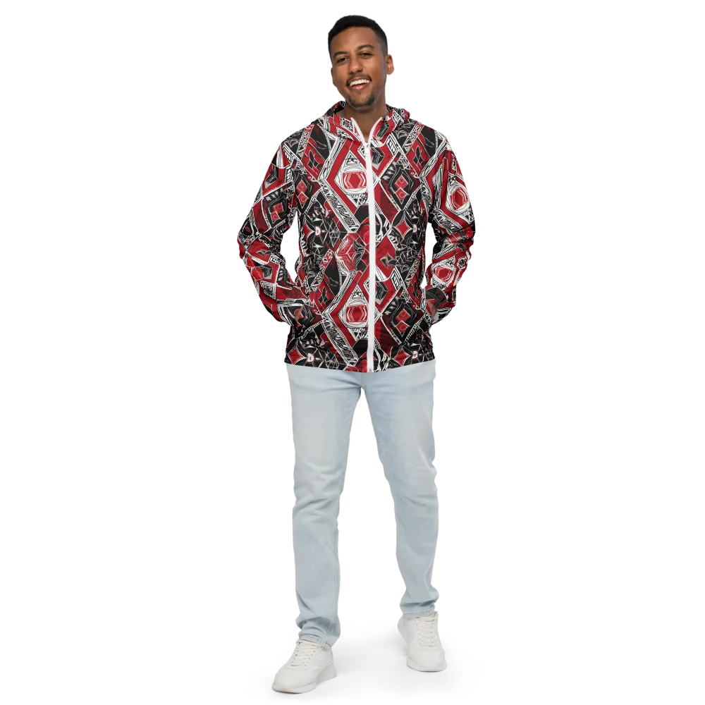 Rouge Geometry on Men's Windbreaker — Front