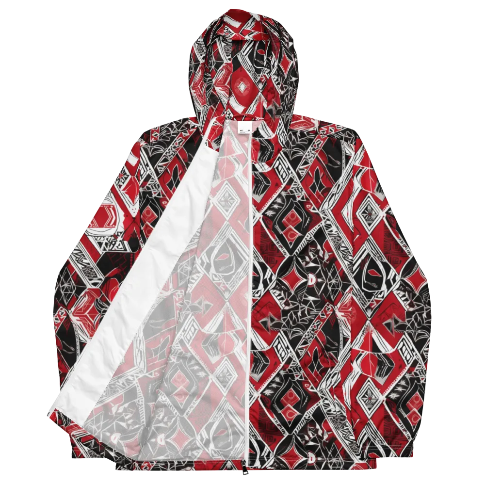 Rouge Geometry on Men's Windbreaker — Front