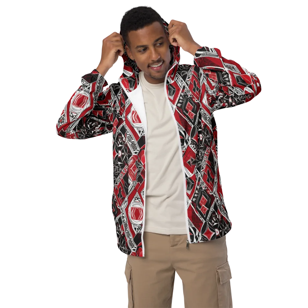 Rouge Geometry on Men's Windbreaker — Front