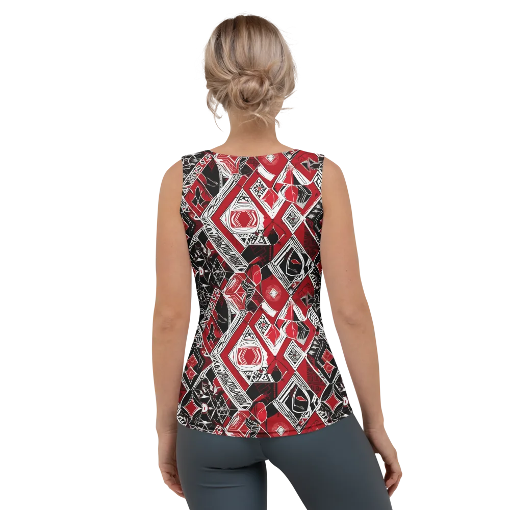 Rouge Geometry on Women's Tank Top — Back