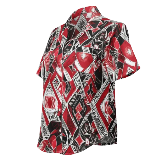 Rouge Geometry on a Women's Short Sleeve Pajama Top