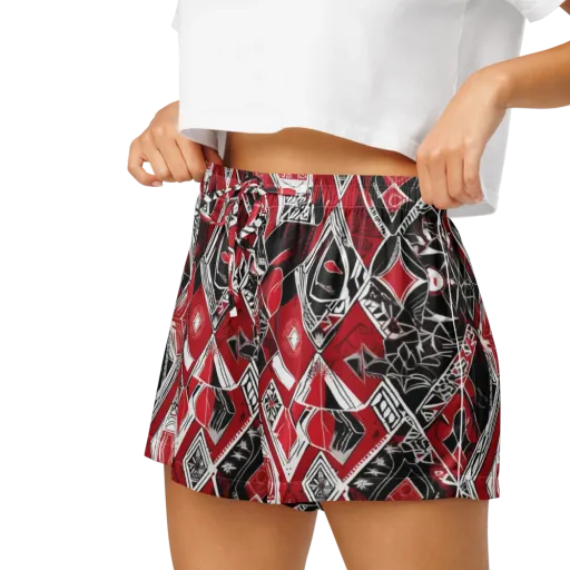 Rouge Geometry on a Women's Pajama Shorts