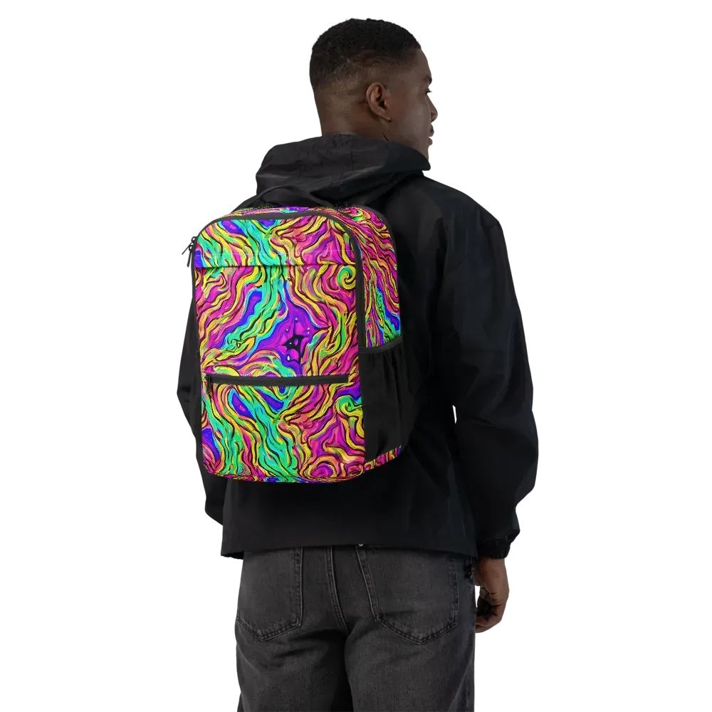 Kaleidoscope Torrent on Utility Backpack — Back
