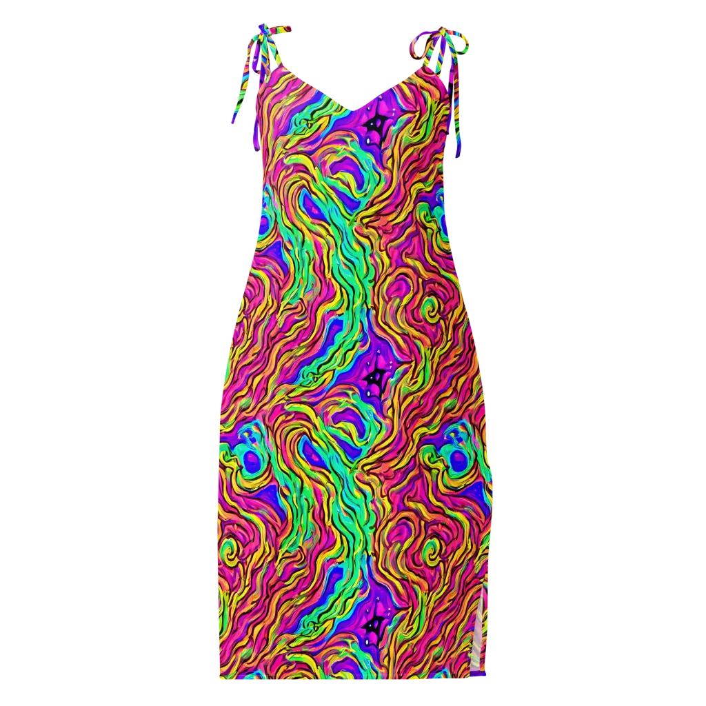 Kaleidoscope Torrent on Slip Dress — Front
