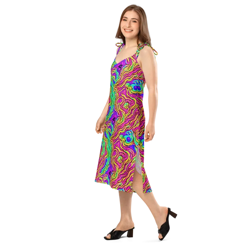 Kaleidoscope Torrent on Slip Dress — Left Front
