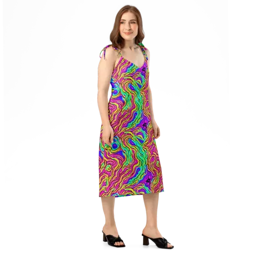 Kaleidoscope Torrent on a Slip Dress