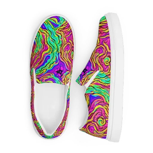 Kaleidoscope Torrent on a Men's Slip-On Canvas Shoes