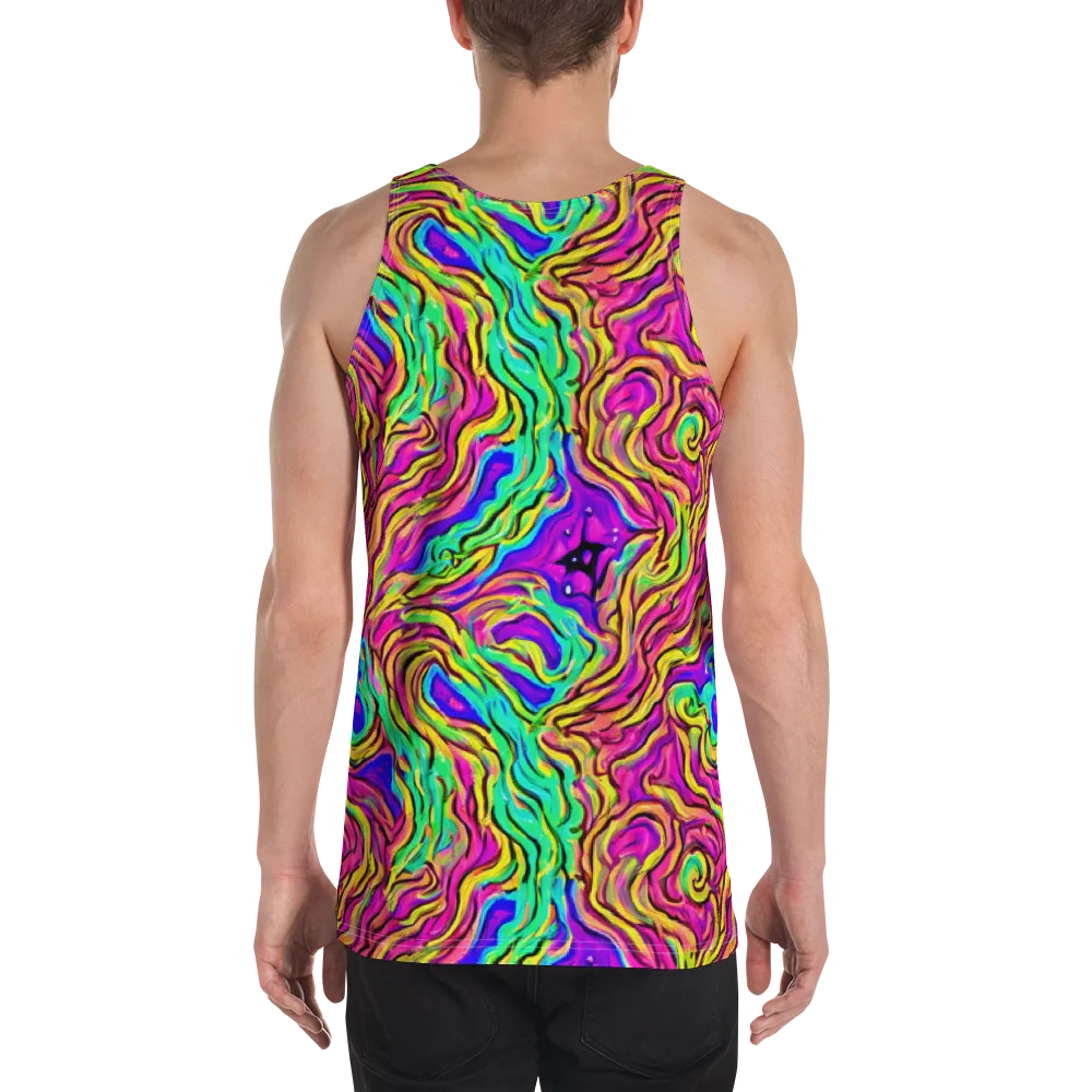 Kaleidoscope Torrent on Men's Tank Top — Back