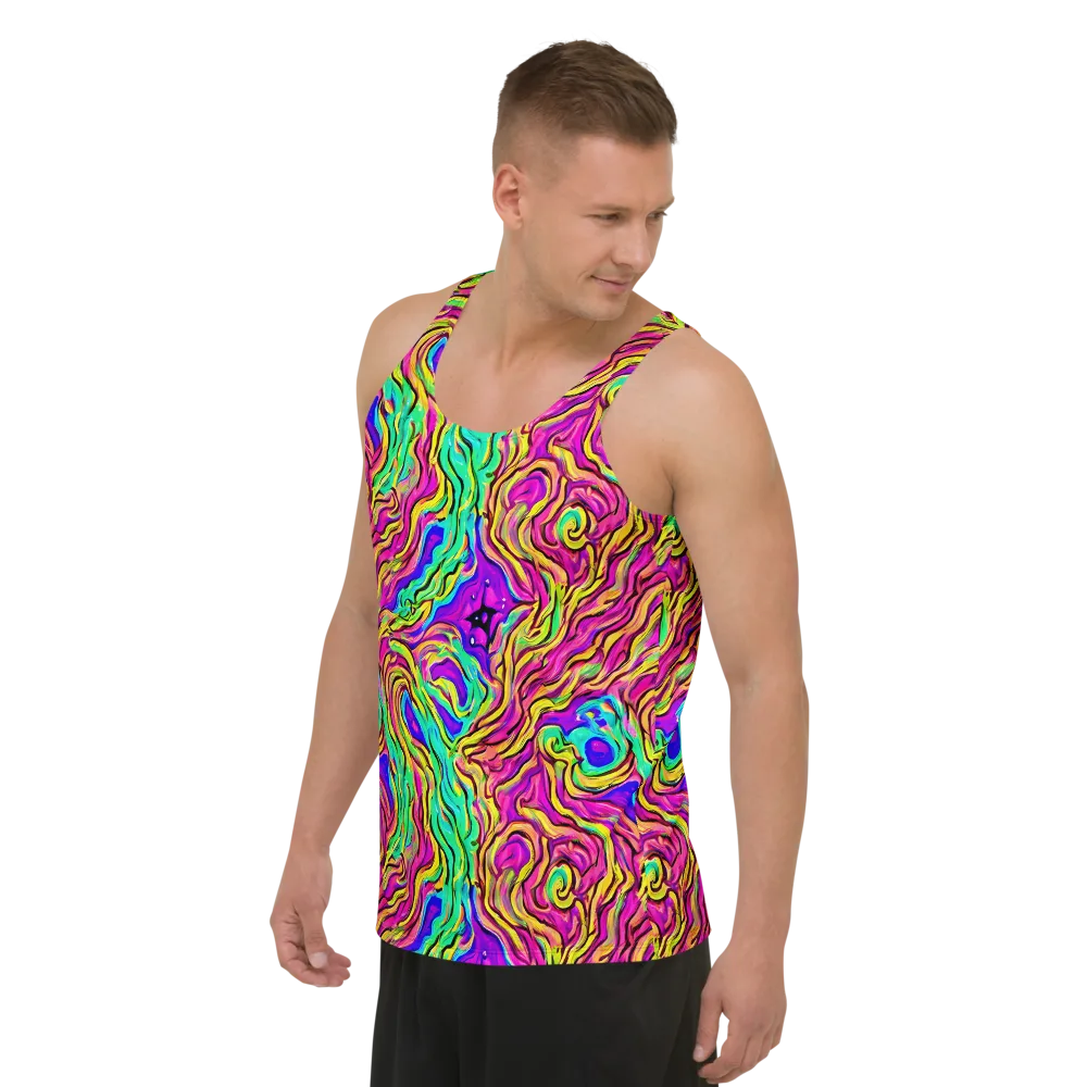Kaleidoscope Torrent on Men's Tank Top — Left Front