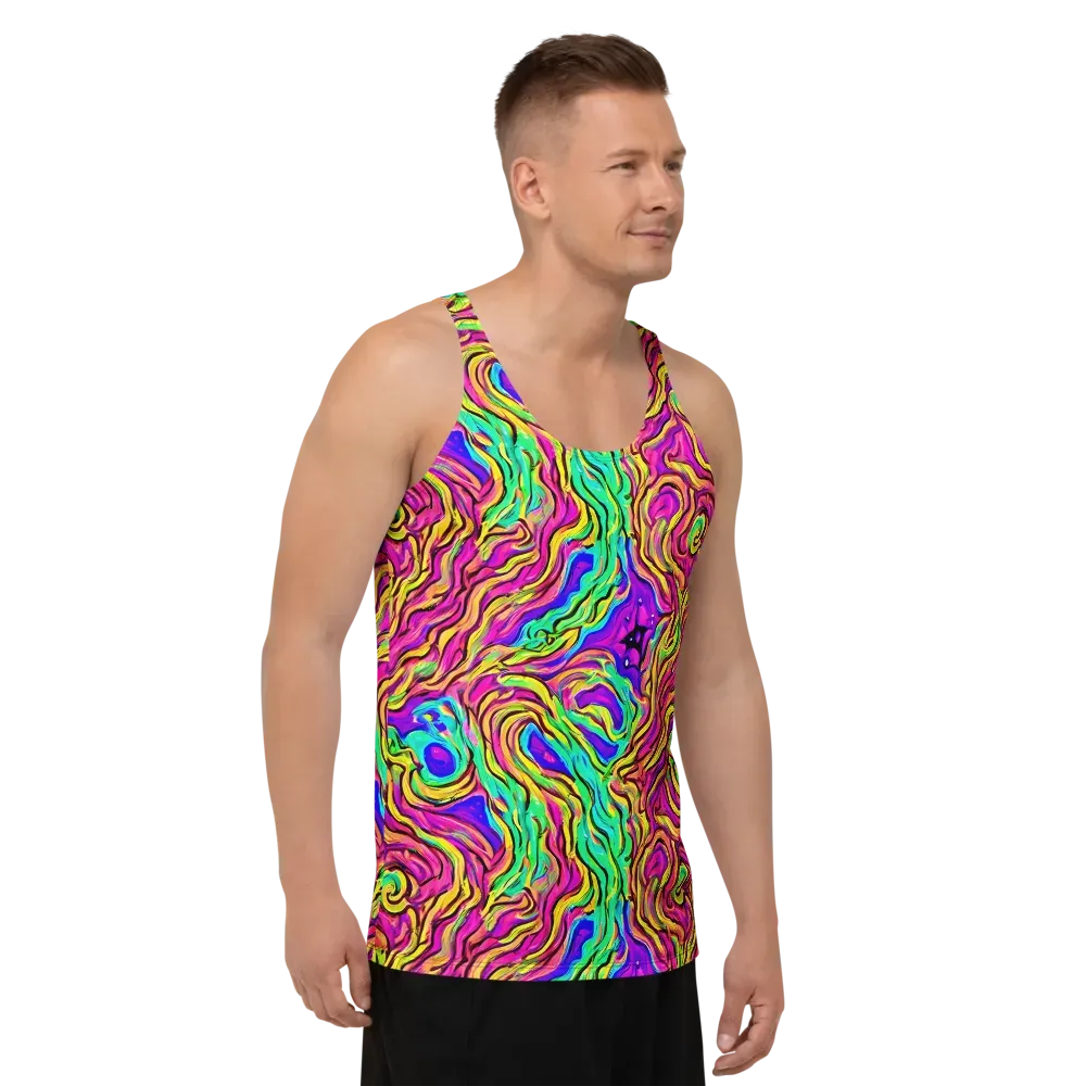 Kaleidoscope Torrent on Men's Tank Top — Right Front