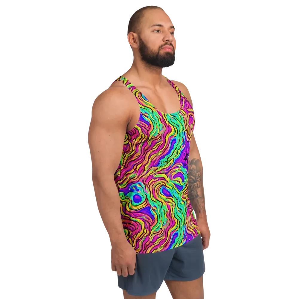 Kaleidoscope Torrent on Men's Tank Top — Right Front