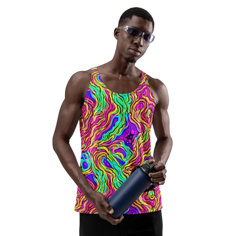 Kaleidoscope Torrent on Men's Tank Top — Front