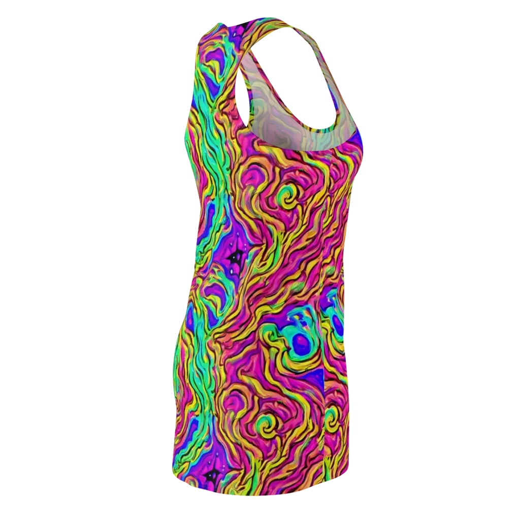 Kaleidoscope Torrent on Racerback Dress — Back Side