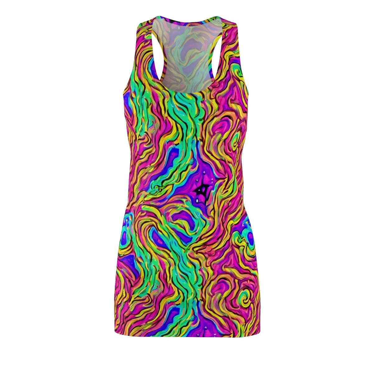Kaleidoscope Torrent on Racerback Dress — Front