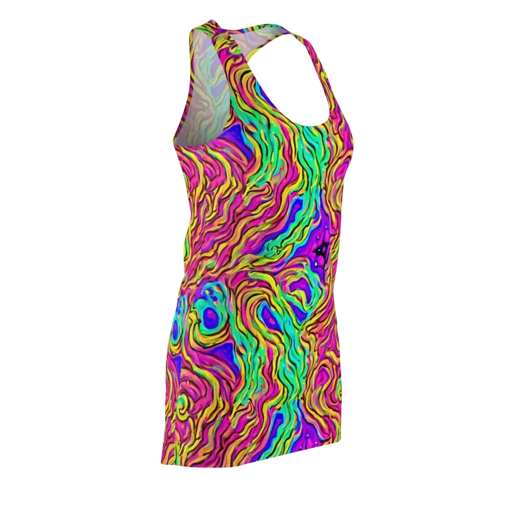 Kaleidoscope Torrent on Racerback Dress — Front Side