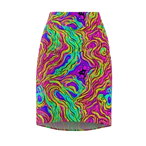 Kaleidoscope Torrent on a Pencil Skirt