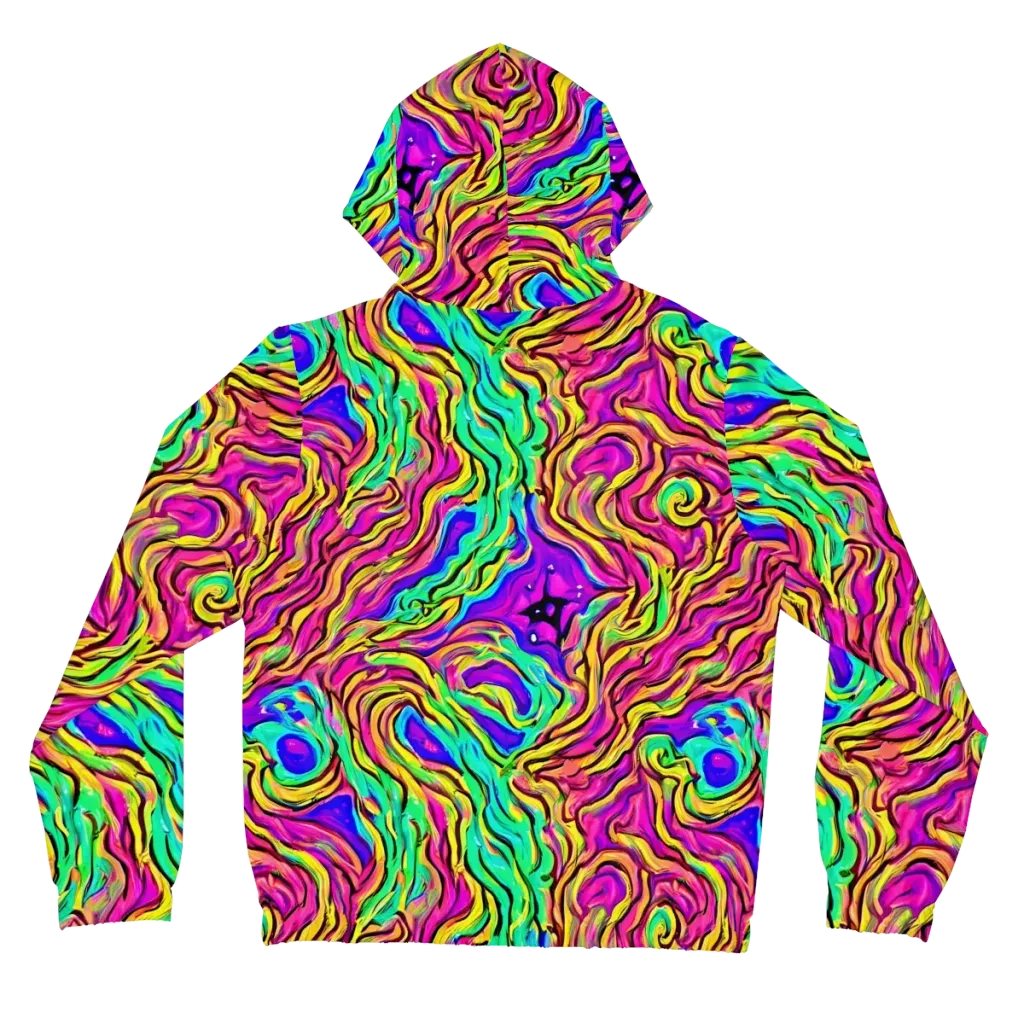 Kaleidoscope Torrent on Women's Full-Zip Hoodie — Back