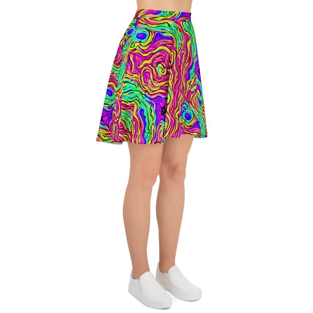 Kaleidoscope Torrent on Skater Skirt — Right
