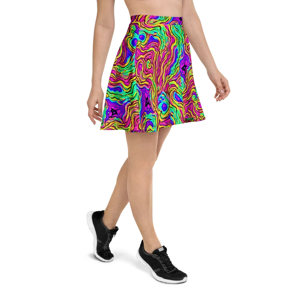 Kaleidoscope Torrent on Skater Skirt — Right