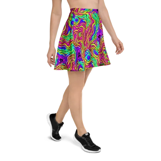Kaleidoscope Torrent on a Skater Skirt