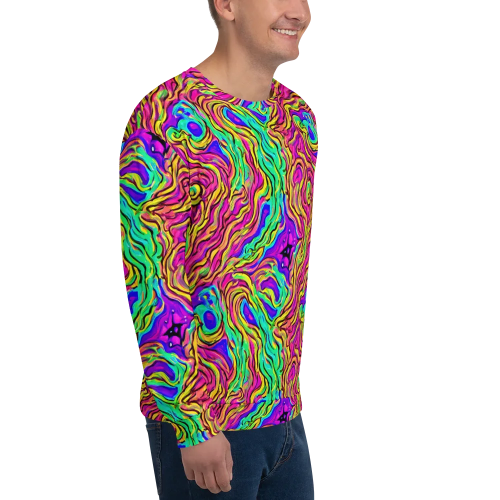 Kaleidoscope Torrent on Sweatshirt — Right Front