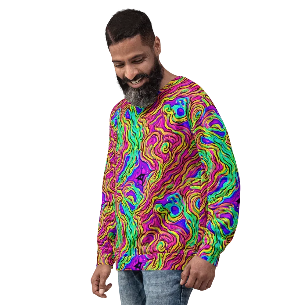 Kaleidoscope Torrent on Sweatshirt — Left Front