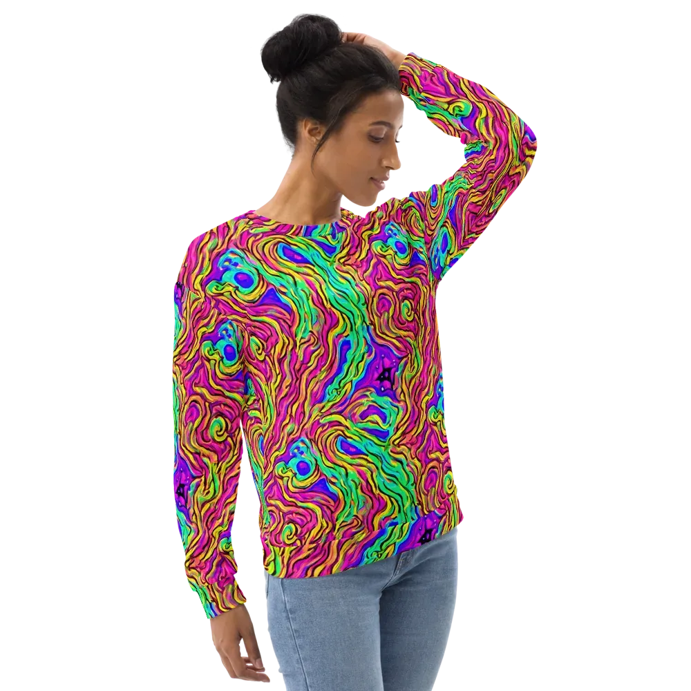 Kaleidoscope Torrent on Sweatshirt — Right Front