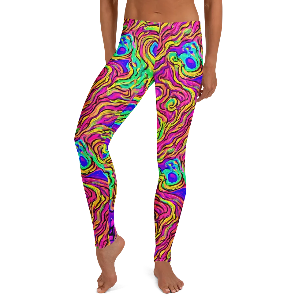 Kaleidoscope Torrent on Leggings — Front