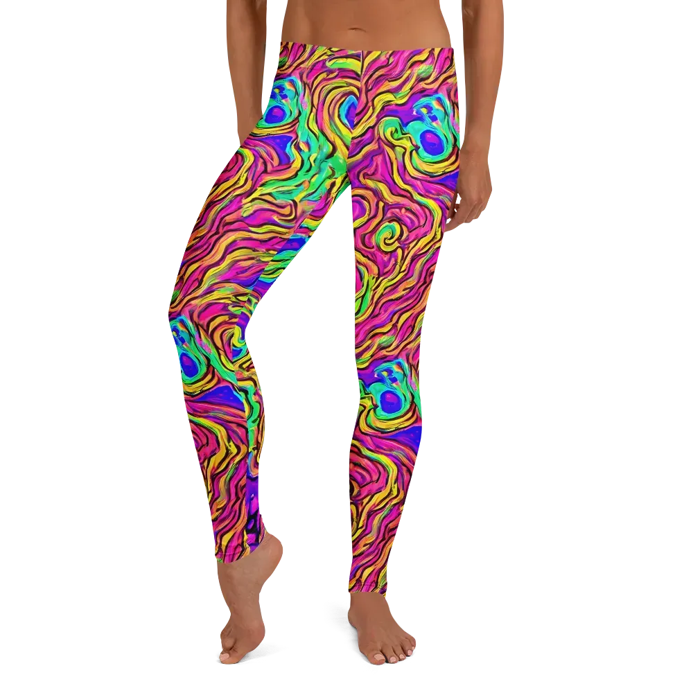 Kaleidoscope Torrent on Leggings — Front