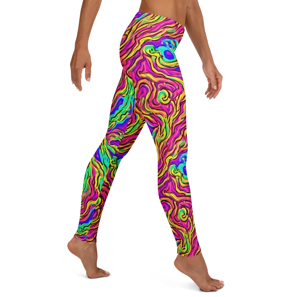 Kaleidoscope Torrent on Leggings — Right