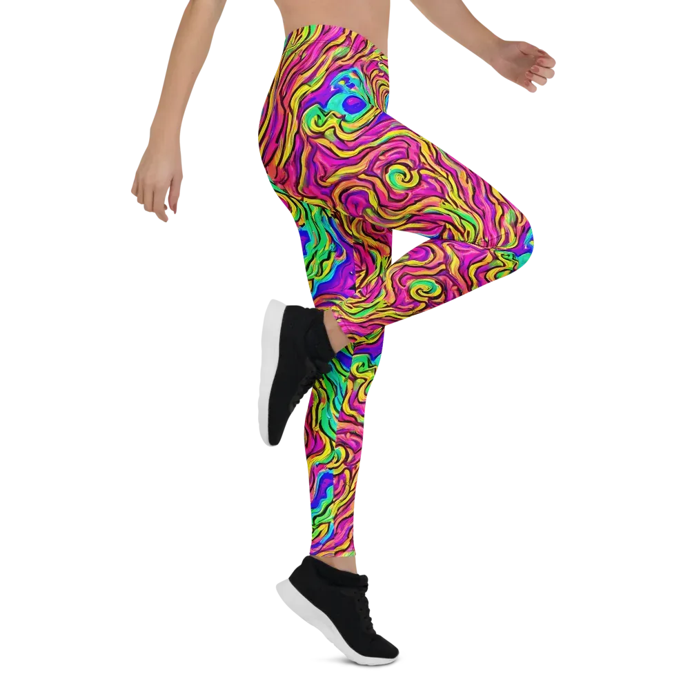 Kaleidoscope Torrent on Leggings — Right