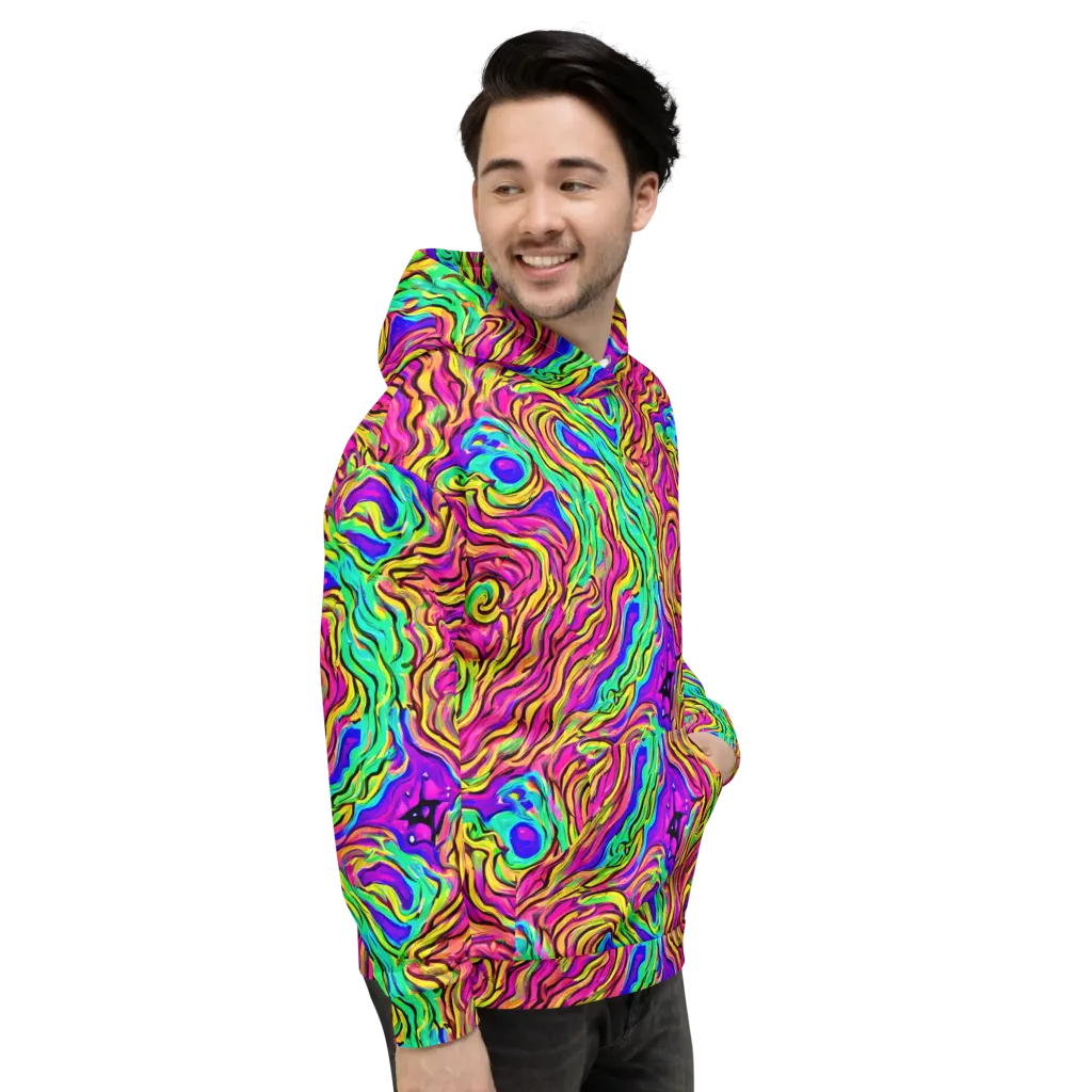 Kaleidoscope Torrent on Hoodie — Right