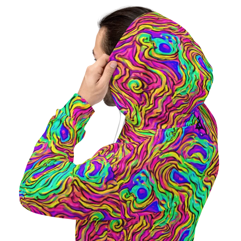 Kaleidoscope Torrent on Hoodie — Back