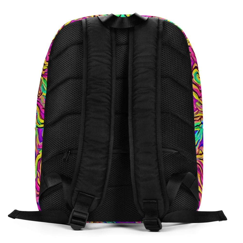 Kaleidoscope Torrent on Minimalist Backpack — Back