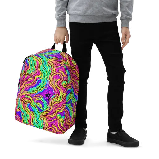 Kaleidoscope Torrent on a Minimalist Backpack