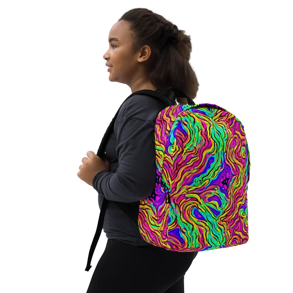 Kaleidoscope Torrent on Minimalist Backpack — Right Front