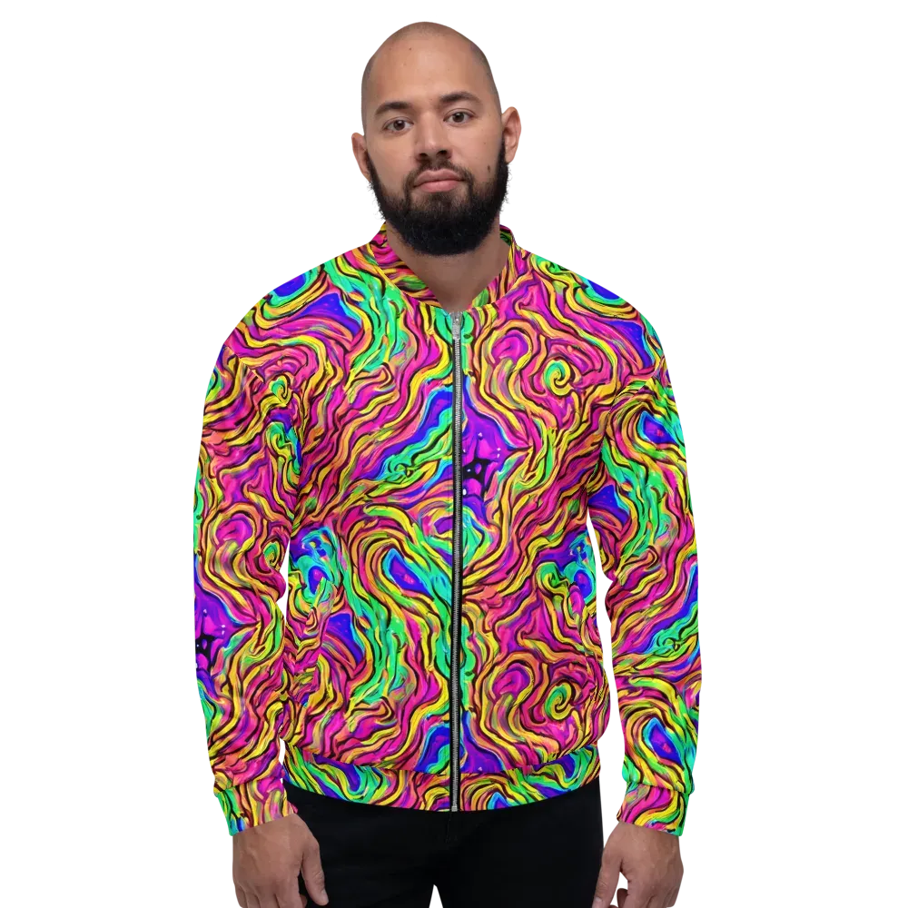Kaleidoscope Torrent on Bomber Jacket — Front