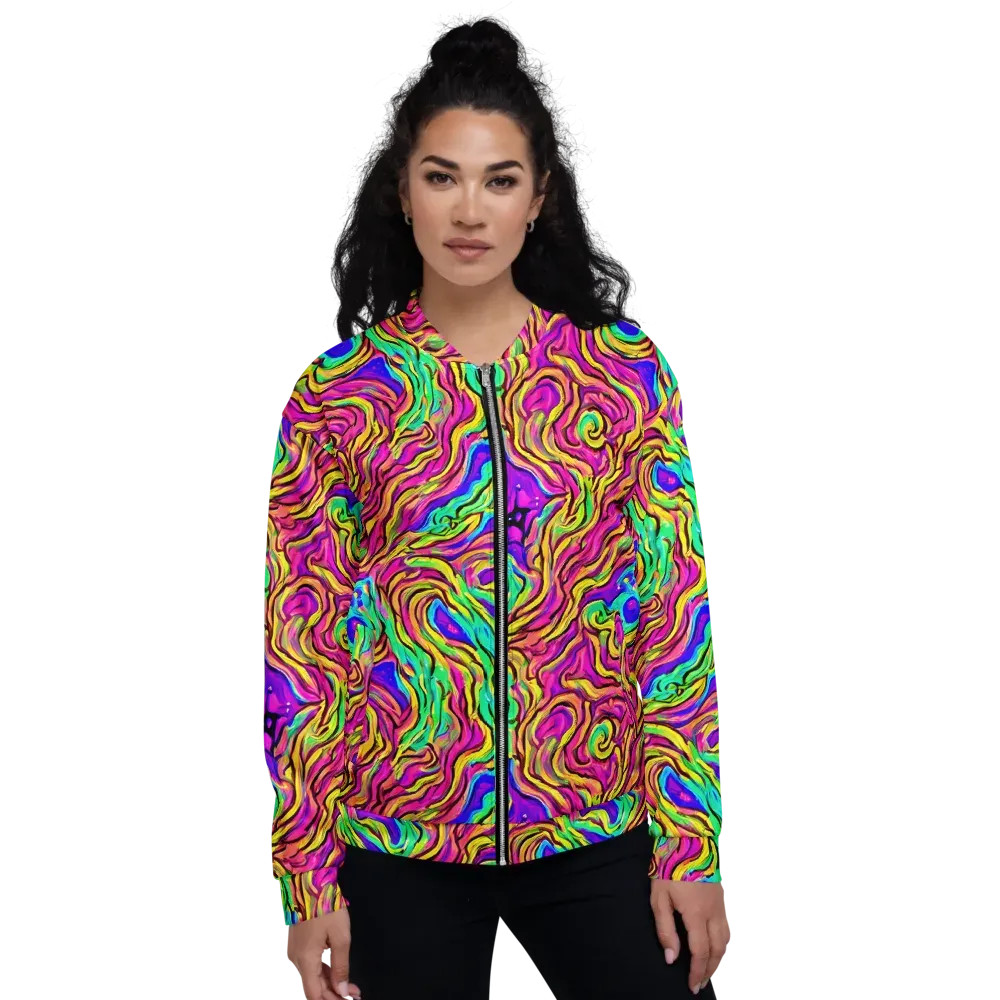 Kaleidoscope Torrent on Bomber Jacket — Front