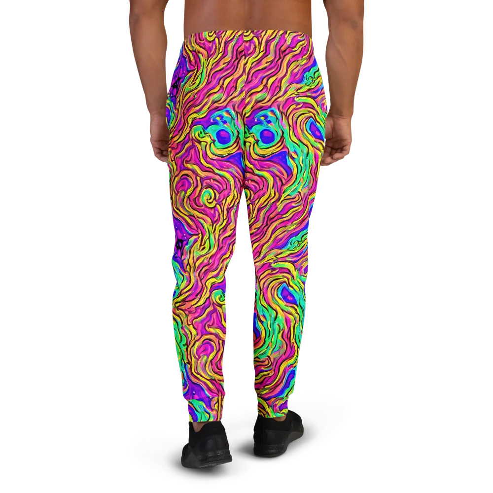 Kaleidoscope Torrent on Men's Joggers — Back