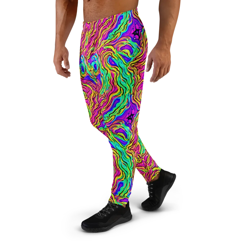 Kaleidoscope Torrent on Men's Joggers — Left