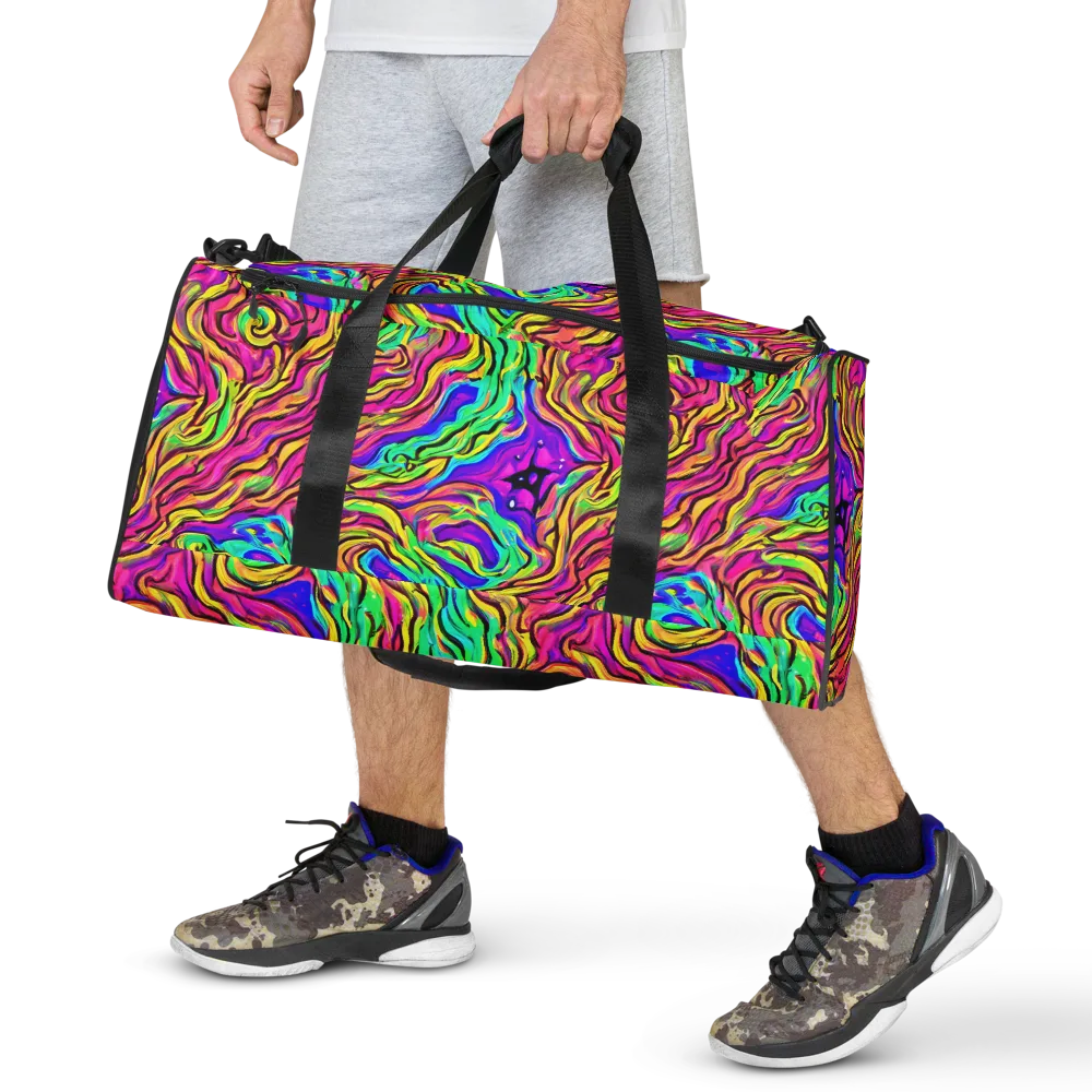 Kaleidoscope Torrent on Duffle Bag — Front