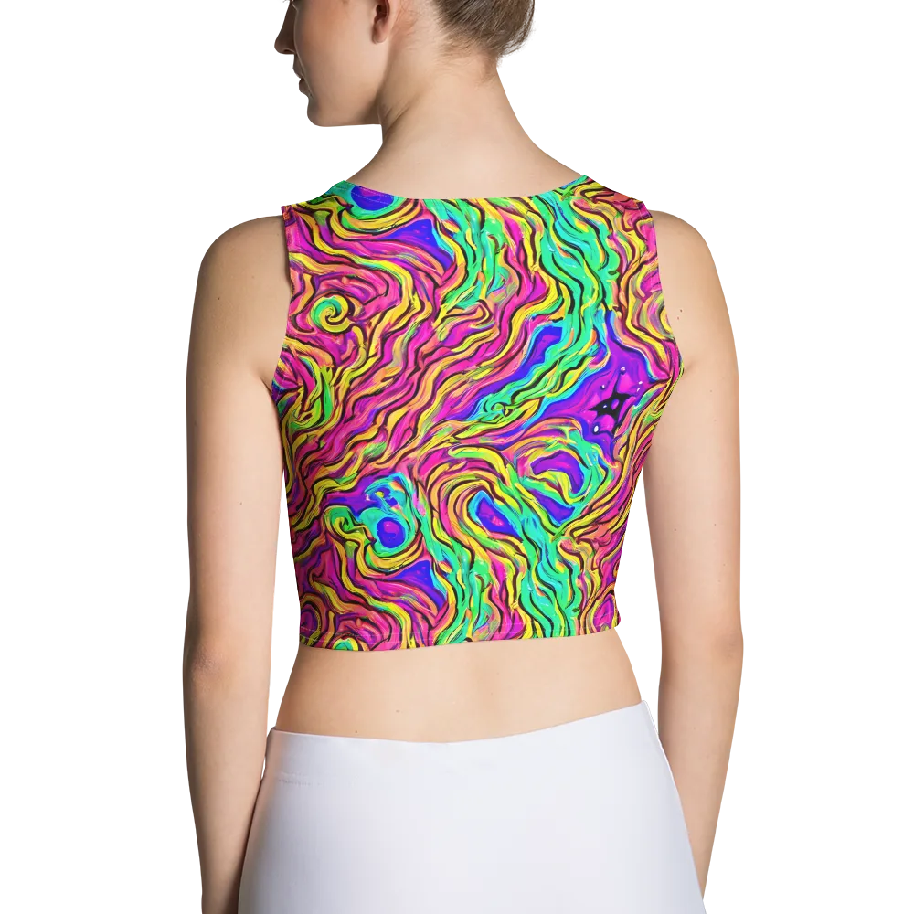 Kaleidoscope Torrent on Crop Top — Back