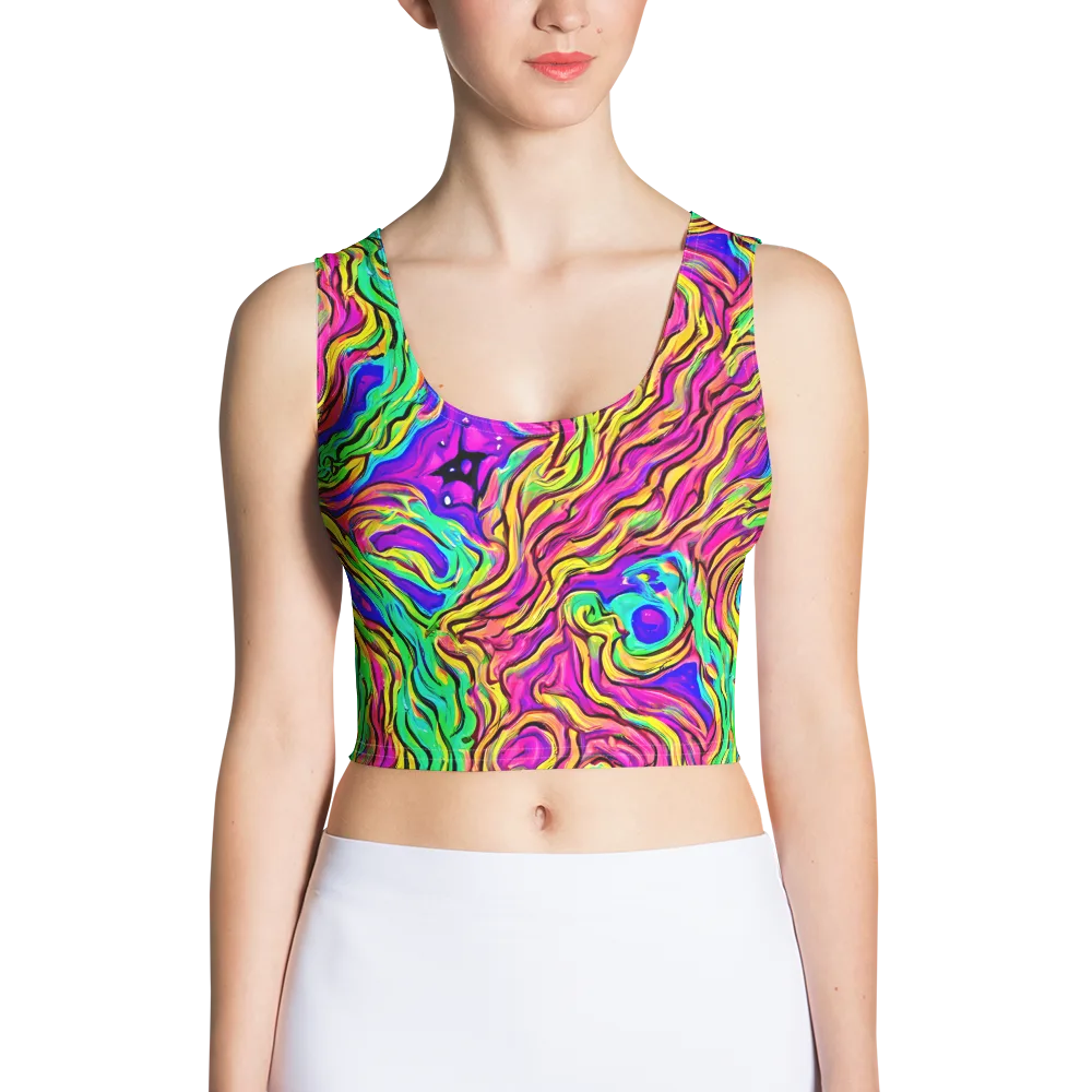 Kaleidoscope Torrent on Crop Top — Front