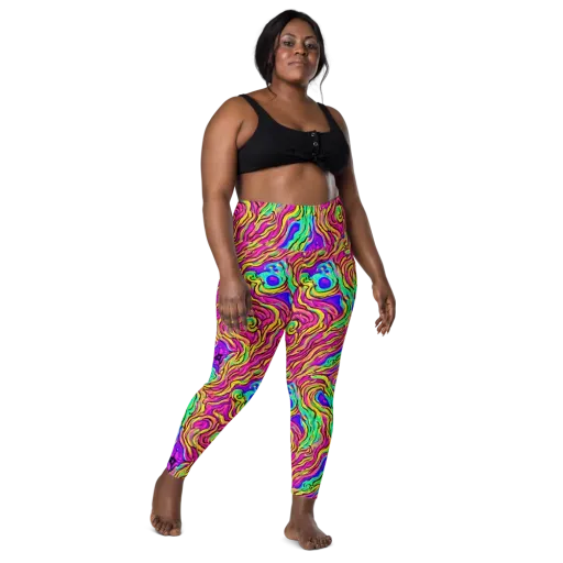 Kaleidoscope Torrent on a Leggings with Pockets