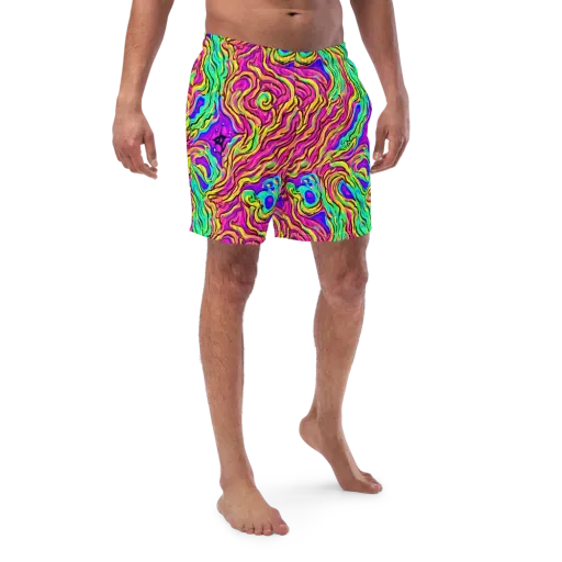 Kaleidoscope Torrent on a Swim Trunks