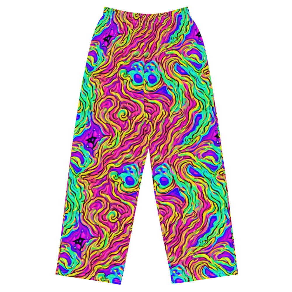 Kaleidoscope Torrent on Wide-Leg Pants — Front