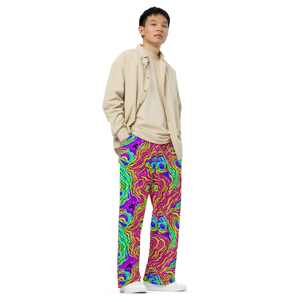 Kaleidoscope Torrent on Wide-Leg Pants — Right Front