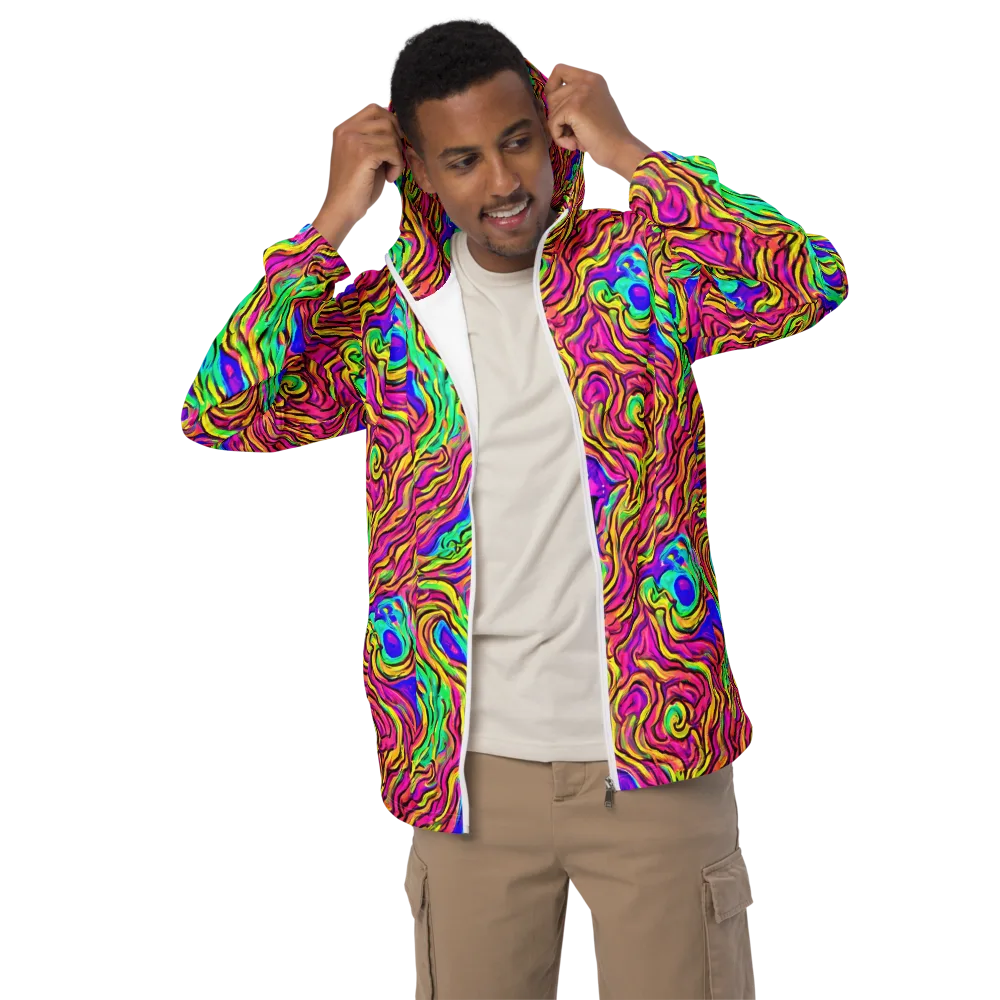 Kaleidoscope Torrent on Men's Windbreaker — Front