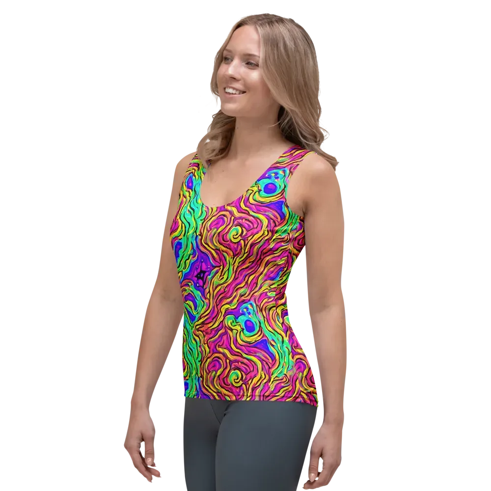 Kaleidoscope Torrent on Women's Tank Top — Left Front