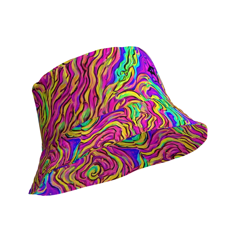 Kaleidoscope Torrent on Reversible Bucket Hat — Product details Outside